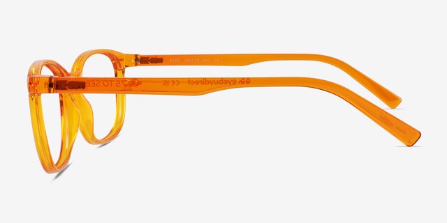 Aloe Clear Orange PlasticEyeglass Frames from EyeBuyDirect, Side View