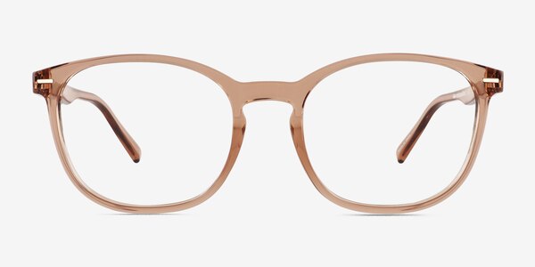 Aloe Clear Brown Plastic Eyeglass Frames