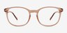 Aloe Clear Brown PlasticEyeglass Frames from EyeBuyDirect, Front View