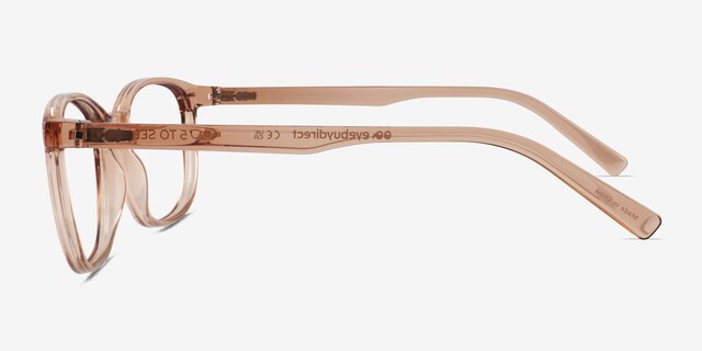Aloe Clear Brown PlasticEyeglass Frames from EyeBuyDirect, Side View
