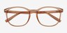 Aloe Clear Brown PlasticEyeglass Frames from EyeBuyDirect, Closed View