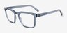 Cloudburst Clear Gray PlasticEyeglass Frames from EyeBuyDirect, Angle View