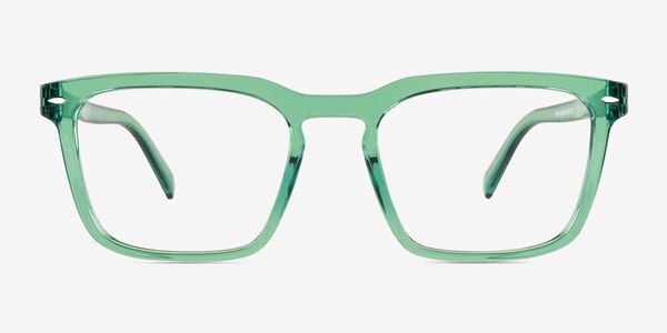 Cloudburst Clear Green Plastic Eyeglass Frames