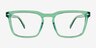 Cloudburst Clear Green PlasticEyeglass Frames from EyeBuyDirect, Front View