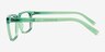 Cloudburst Clear Green PlasticEyeglass Frames from EyeBuyDirect, Side View