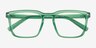 Cloudburst Clear Green PlasticEyeglass Frames from EyeBuyDirect, Closed View