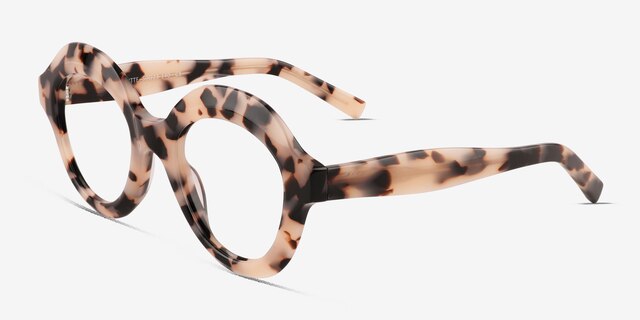 Magritte Ivory Tortoise AcetateEyeglass Frames from EyeBuyDirect, Angle View