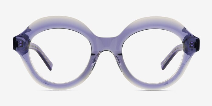 Magritte Clear Purple Acetate Eyeglass Frames from EyeBuyDirect