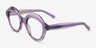 Magritte Clear Purple AcétateMontures de lunettes de vue d'EyeBuyDirect, Vue d'Angle