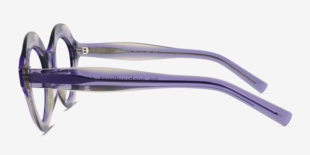 Magritte Clear Purple AcétateMontures de lunettes de vue d'EyeBuyDirect, Vue de Côté