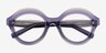 Magritte Clear Purple AcétateMontures de lunettes de vue d'EyeBuyDirect, Vue Rapprochée