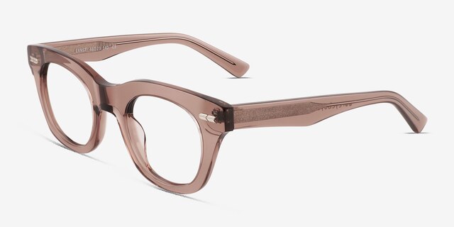 Ernst Clear Brown AcetateEyeglass Frames from EyeBuyDirect, Angle View
