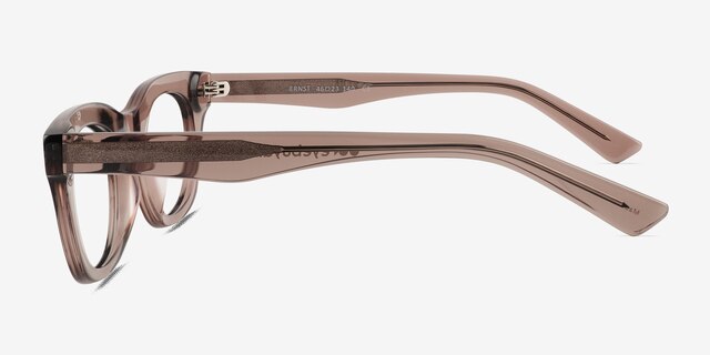 Ernst Clear Brown AcetateEyeglass Frames from EyeBuyDirect, Side View