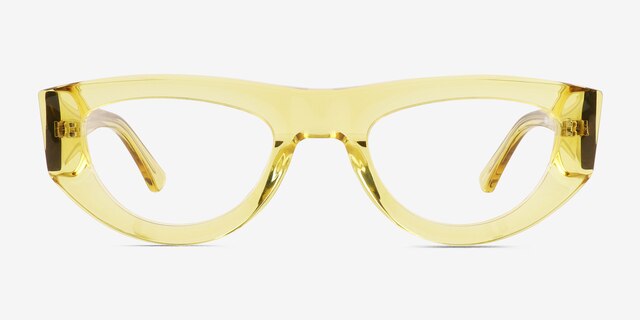 Miro Clear Yellow AcetateEyeglass Frames from EyeBuyDirect, Front View