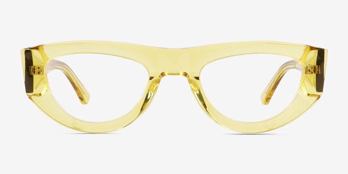 Miro Clear Yellow Acétate Montures de lunettes de vue d'EyeBuyDirect