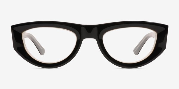 Miro Black White Acetate Eyeglass Frames