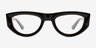 Miro Black White AcetateEyeglass Frames from EyeBuyDirect, Front View