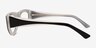 Miro Black White AcetateEyeglass Frames from EyeBuyDirect, Side View