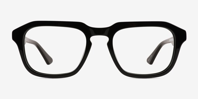 Carrington Black AcetateEyeglass Frames from EyeBuyDirect, Front View