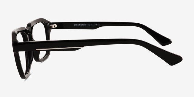 Carrington Black AcetateEyeglass Frames from EyeBuyDirect, Side View