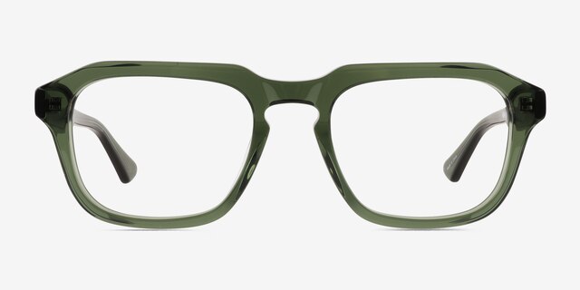 Carrington Clear Green AcetateEyeglass Frames from EyeBuyDirect, Front View