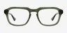 Carrington Clear Green AcetateEyeglass Frames from EyeBuyDirect, Front View