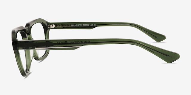 Carrington Clear Green AcetateEyeglass Frames from EyeBuyDirect, Side View