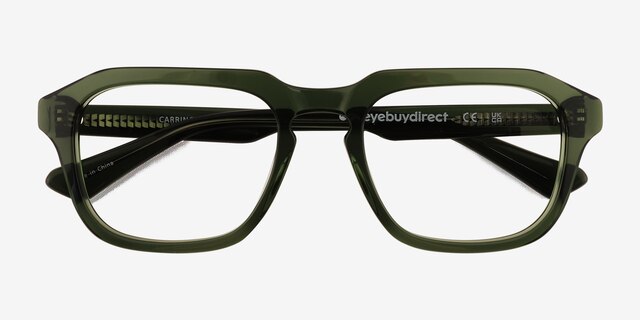 Carrington Clear Green AcetateEyeglass Frames from EyeBuyDirect, Closed View