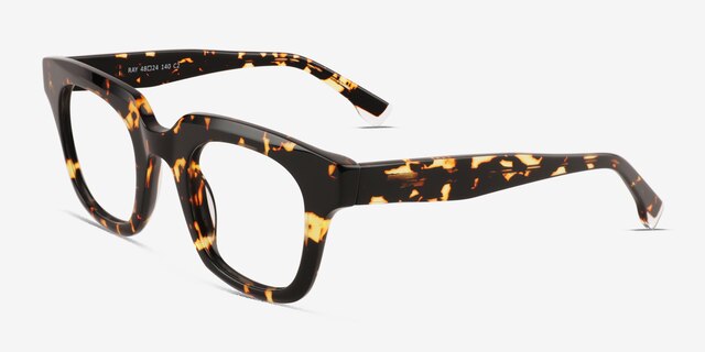 Ray Spotty Tortoise AcetateEyeglass Frames from EyeBuyDirect, Angle View