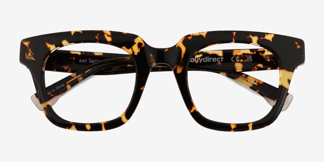 Ray Spotty Tortoise AcetateEyeglass Frames from EyeBuyDirect, Closed View