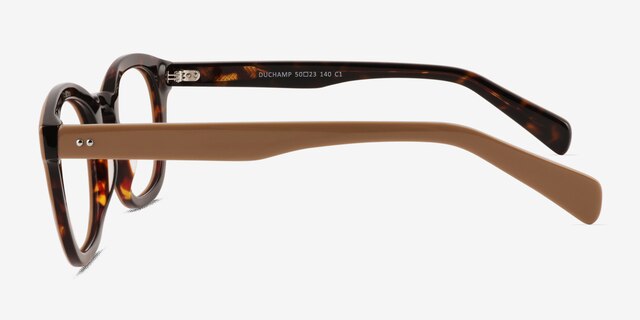 Duchamp Brown Tortoise AcetateEyeglass Frames from EyeBuyDirect, Side View