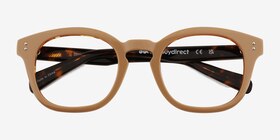 Duchamp Brown Tortoise Acétate Montures de lunettes de vue d'EyeBuyDirect, Vue Rapprochée