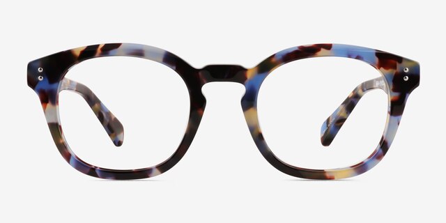 Duchamp Blue Tortoise AcetateEyeglass Frames from EyeBuyDirect, Front View