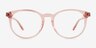 Bubbles Clear Pink PlasticEyeglass Frames from EyeBuyDirect, Front View
