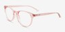 Bubbles Clear Pink PlasticEyeglass Frames from EyeBuyDirect, Angle View