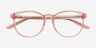 Bubbles Clear Pink PlasticEyeglass Frames from EyeBuyDirect, Closed View