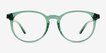 Bubbles Clear Green PlasticEyeglass Frames from EyeBuyDirect, Front View
