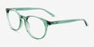 Bubbles Clear Green PlasticEyeglass Frames from EyeBuyDirect, Angle View