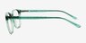 Bubbles Clear Green PlasticEyeglass Frames from EyeBuyDirect, Side View