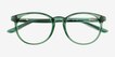 Bubbles Clear Green PlasticEyeglass Frames from EyeBuyDirect, Closed View