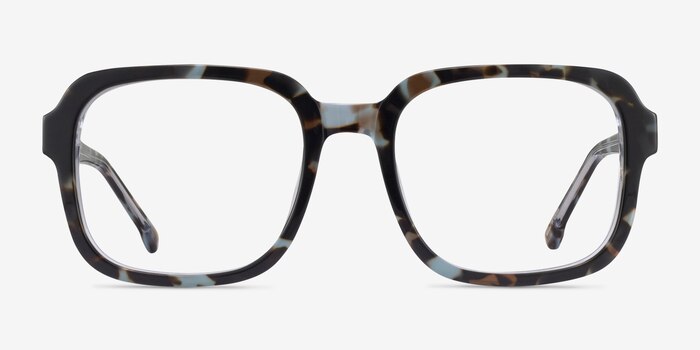 Trouble Blue Tortoise Clear Acetate Eyeglass Frames from EyeBuyDirect