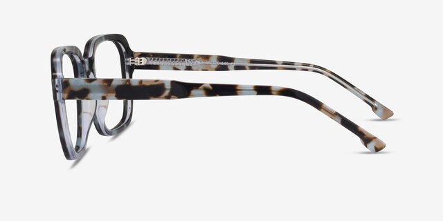 Trouble Blue Tortoise Clear AcetateEyeglass Frames from EyeBuyDirect, Side View