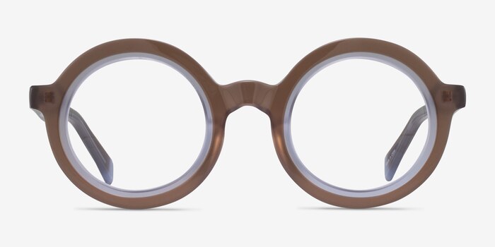 Ruckus Clear Brown Acetate Eyeglass Frames from EyeBuyDirect