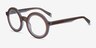 Ruckus Clear Brown AcetateEyeglass Frames from EyeBuyDirect, Angle View