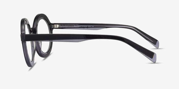 Ruckus Black Clear Gray  Acetate Eyeglass Frames from EyeBuyDirect