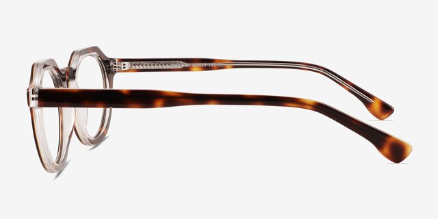 Discord Tortoise Clear AcetateEyeglass Frames from EyeBuyDirect, Side View