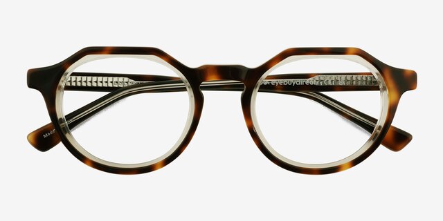 Discord Tortoise Clear AcetateEyeglass Frames from EyeBuyDirect, Closed View