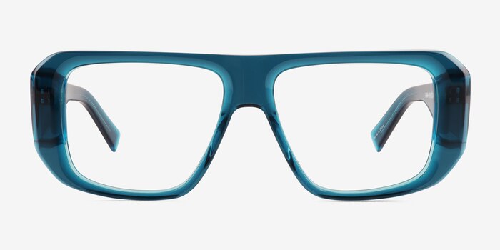 Risk Clear Blue Acetate Eyeglass Frames from EyeBuyDirect