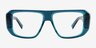 Risk Clear Blue AcetateEyeglass Frames from EyeBuyDirect, Front View