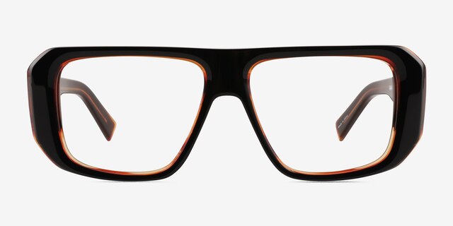 Risk Black Tortoise AcetateEyeglass Frames from EyeBuyDirect, Front View
